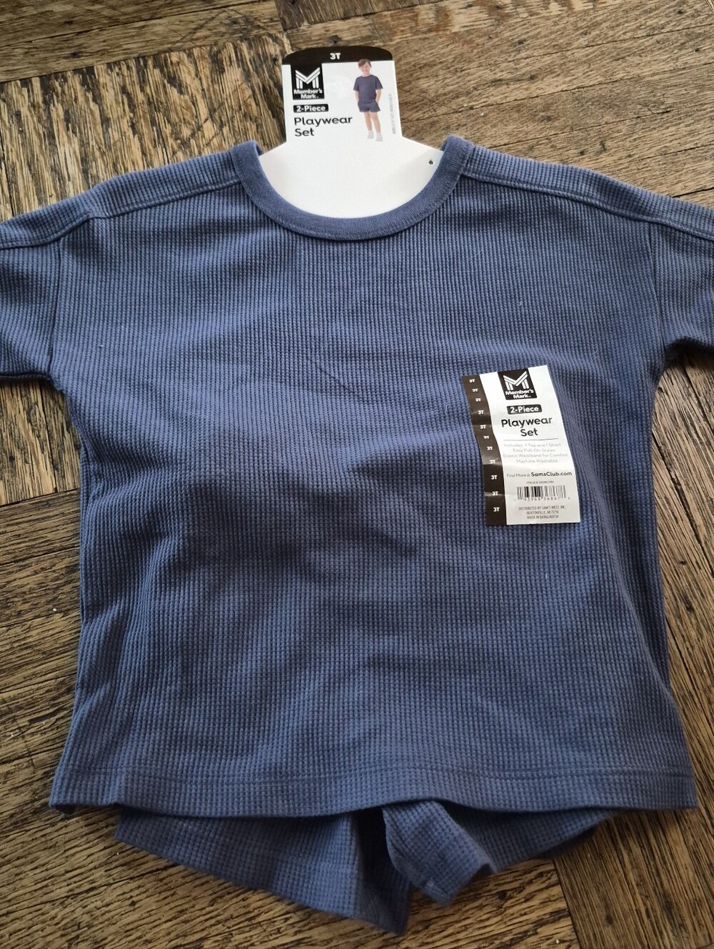 Kids Short Sleeve Playwear Tee in Dusty Blue by M Club